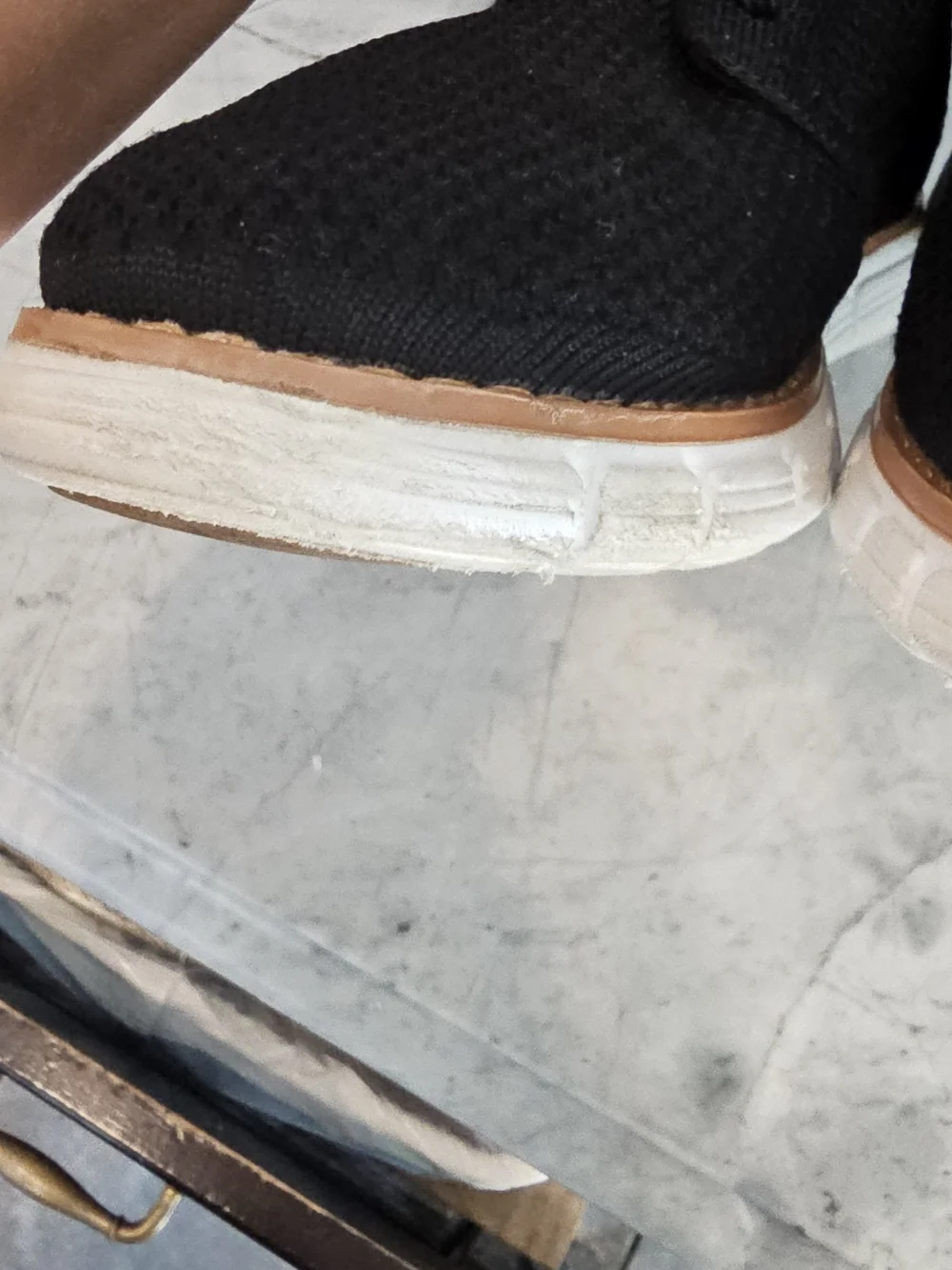 boys Black Knit Casual Shoes - Comfortable Lace-Up